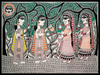 Lord Ram and Sita's Garden Serendipity, Madhubani Painting by Vibhuti Nath