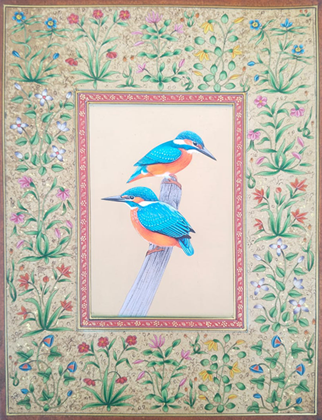 Buy A Duo of Birds: Miniature Art by Mohan Prajapati