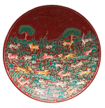 Shop A Forest Scene in a Bowl in Kashmiri Paper Mache by Riyaz Khan