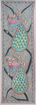 Shop A Pair of Peacocks in Madhubani by Priti Karn