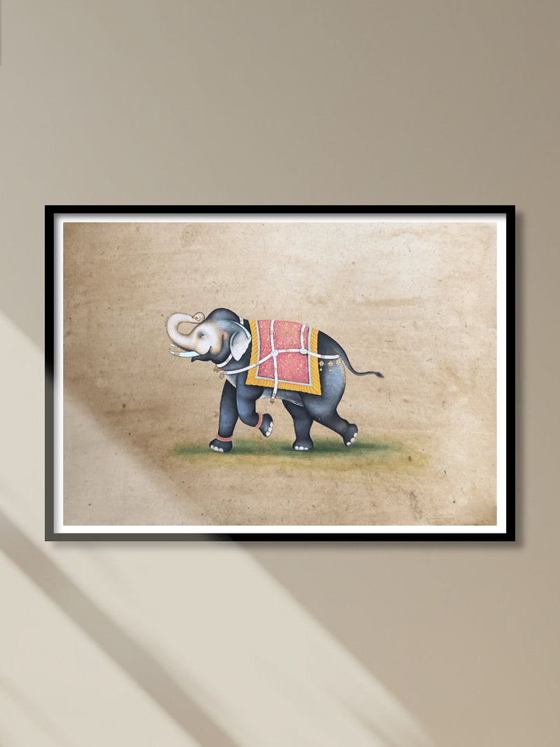 Shop A Royal Elephant in Miniature Painting by Mohan Prajapati