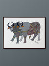 A Serenade of Colors and Monochromatic Contrasts Gond Painting by Kailash Pradhan for sale