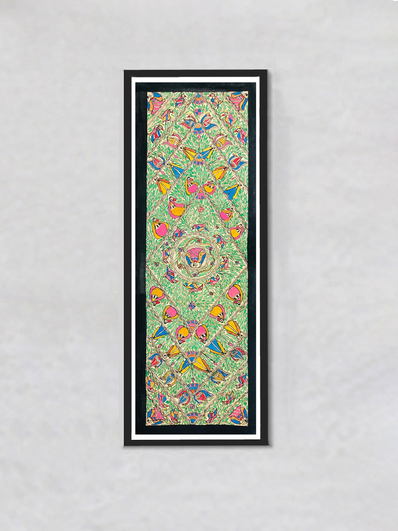 A Symphony of Radiance Ethereal Geometry Madhubani Painting by Ambika Devi