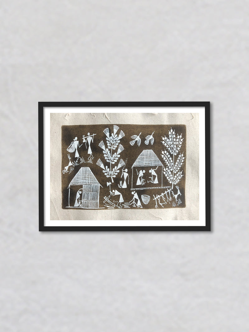 A Warli Village, Warli Art by Dilip Bahotha