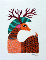 Buy A beautiful Raindeer: Gond art by Kailash Pradhan