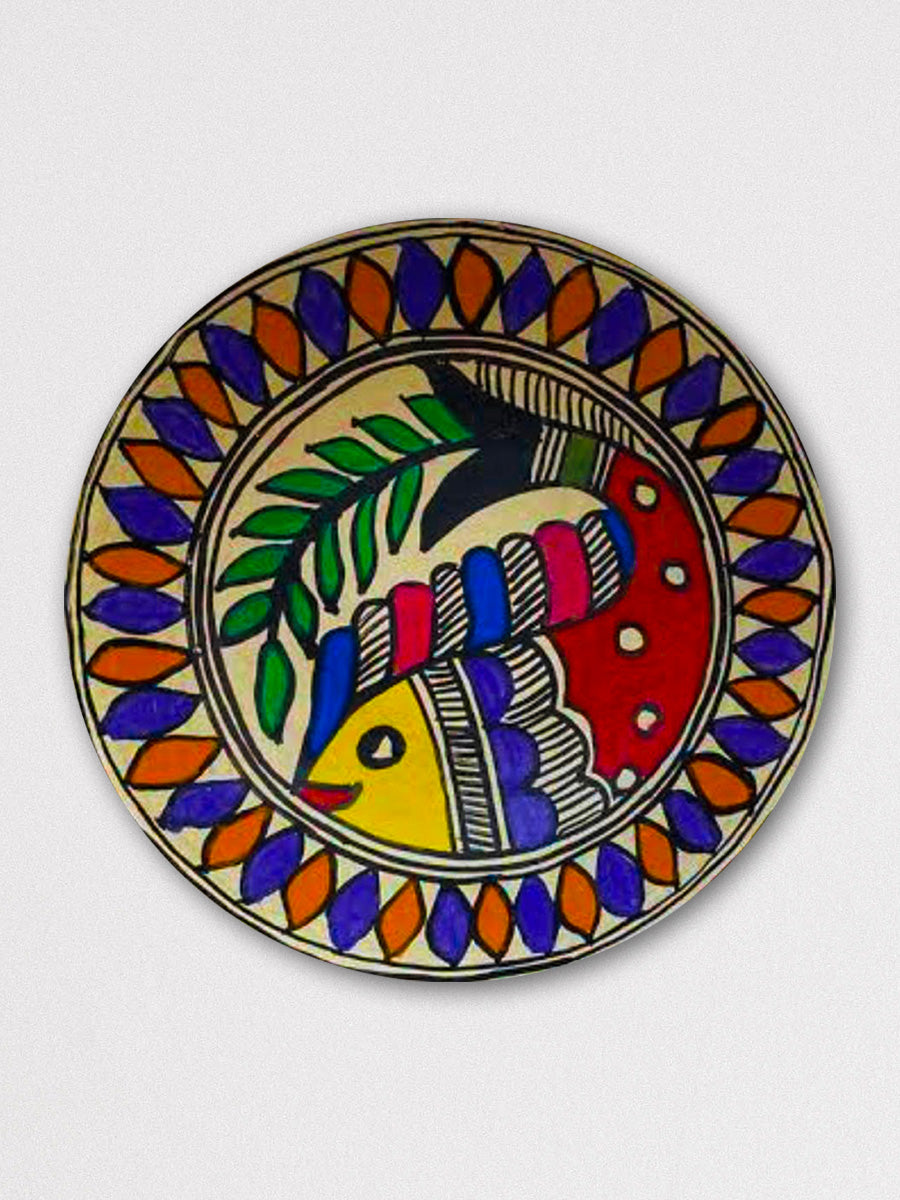 Buy Fish Madhubani Plate Art Handmade  Wall Plates Online 