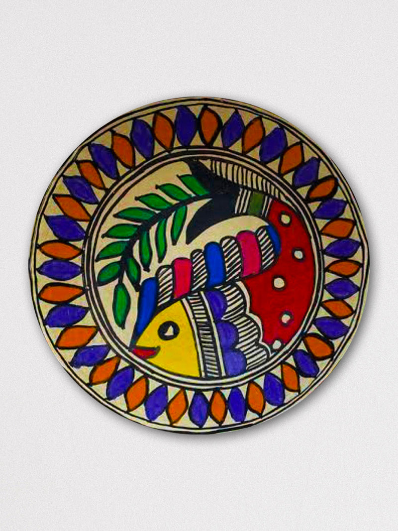 Buy Fish Madhubani Plate Art Handmade  Wall Plates Online 