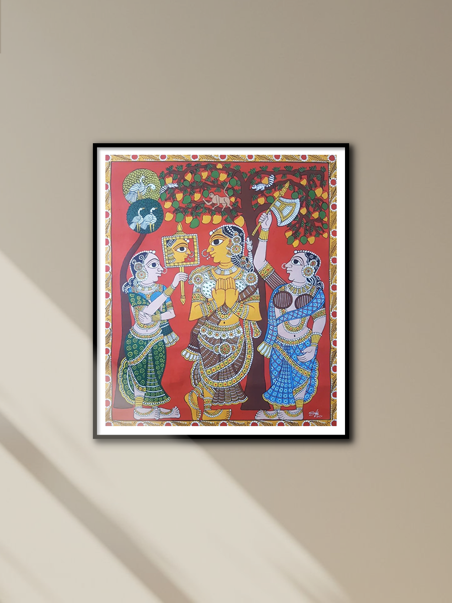 SHOP A scene from Markandaya Puranam: CHERIYAL SCROLL PAINTING