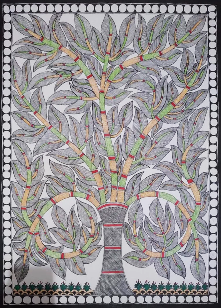 Buy Tree of Life Madhubani painting by Ambika Devi