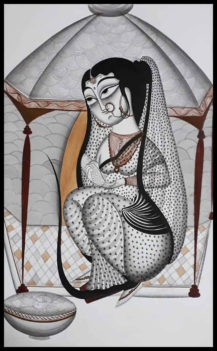 Abundance in Art: Uttam Chitrakar's Kalighat Fisherman