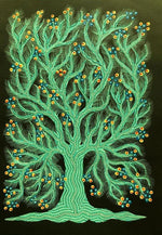 Buy Akshaya Vata: The Tree of Life Bhil Painting by Geeta Bariya