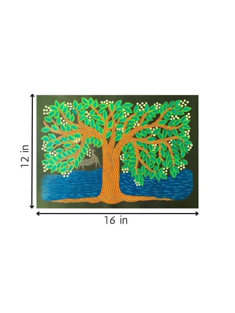 Akshaya Vata: The Tree of Life Bhil Painting for sale