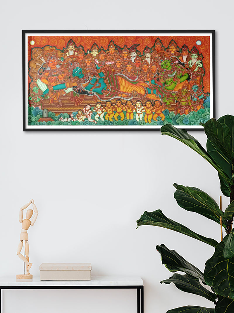 Ananthashayanam Kerala Mural Painting by Adarsh