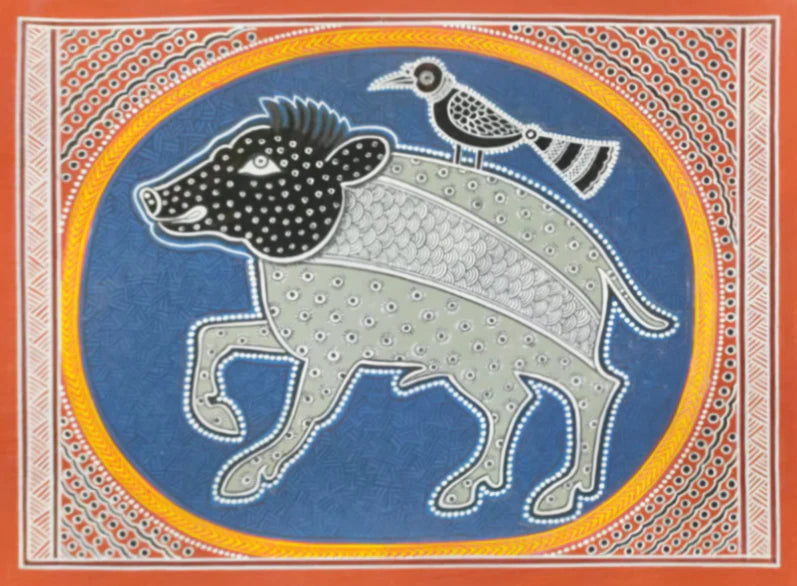 Animal collection in Mandana art by Vidya Soni