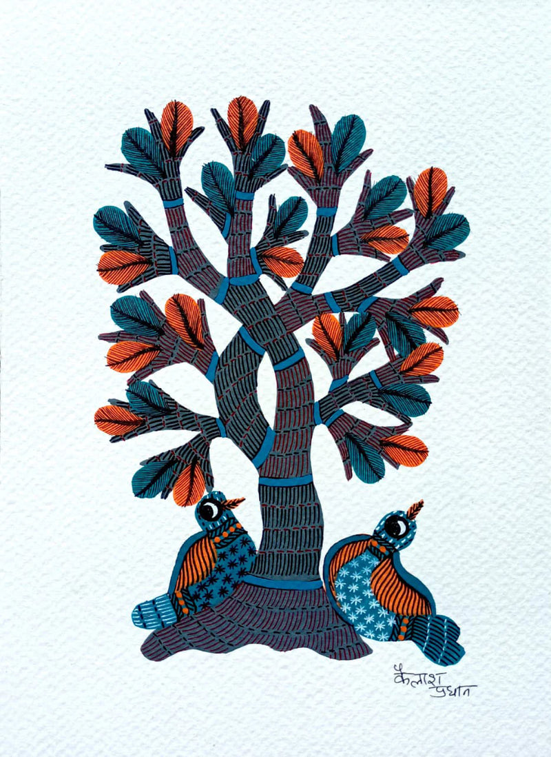 Animals in Gond Art Paintings by Kailash Pradhan