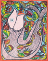 Aquatic Life in Santhal Pattachitra by Hasir Chitrakar