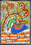 Buy Aquatic Symphony, Madhubani Painting by Ambika Devi