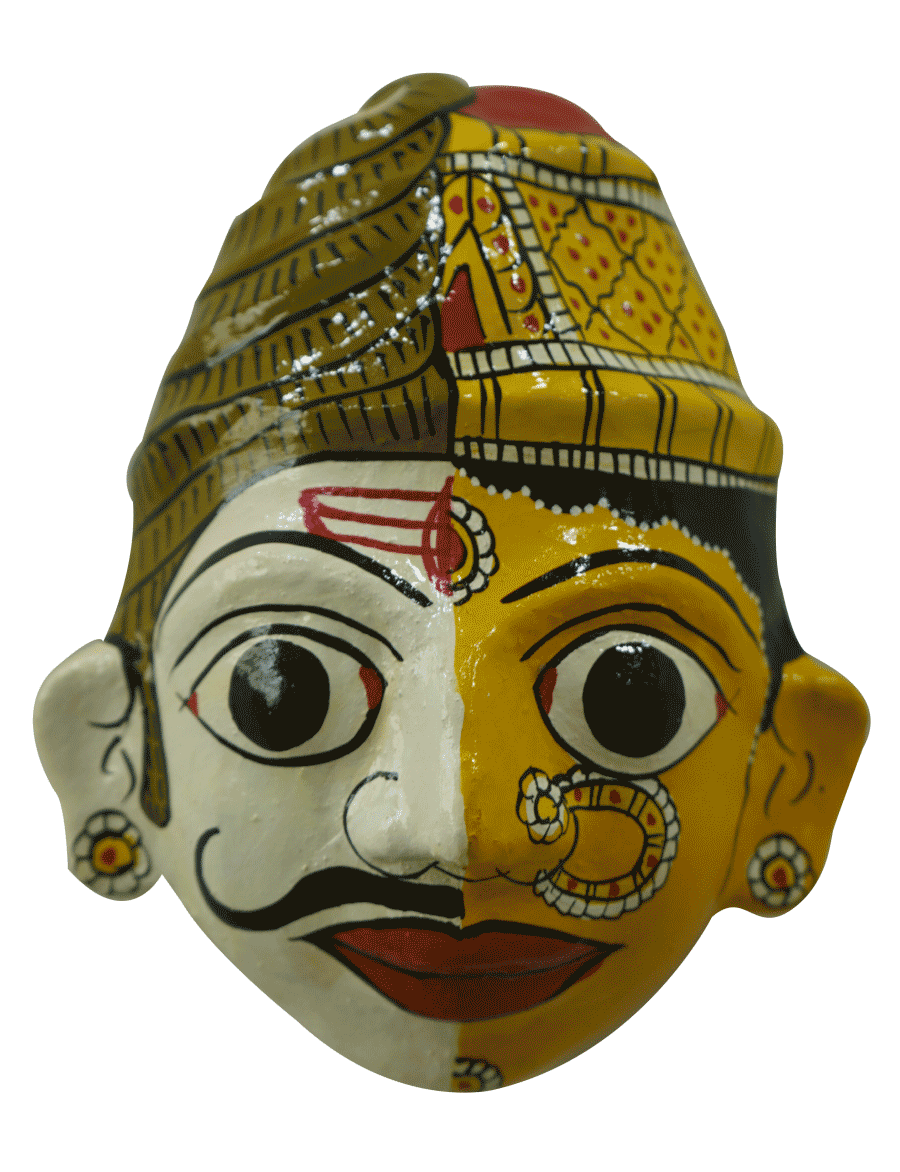 Buy Ardhanarinareshwar in Cheriyal Mask By Sai Kiran