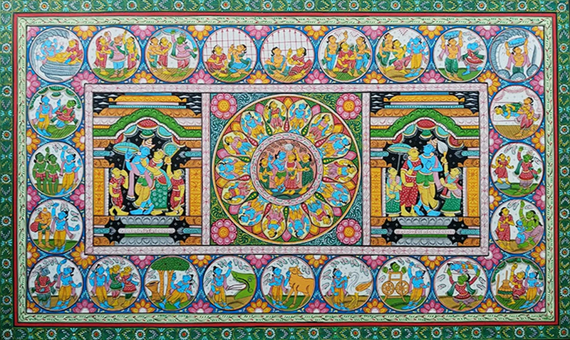 Art of Devotion: Stories of Krishna through Purusottam Swain’s Pattachitra