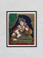 Buy Baal Krishna Leela, Tanjore Painting by Sanjay Tandekar