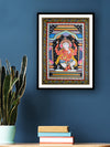 Purchase The Colorful Dancing Ganesha Pattachitra on a Wooden Plate  