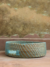 Basket with light blue hues: Sabai Grass Work by Gouri Mohapatra buy Basket with light blue hues: Sabai Grass Work by Gouri Mohapatra