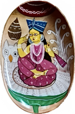 Buy Goddess Lakshmi Kalighat art Wall Plates