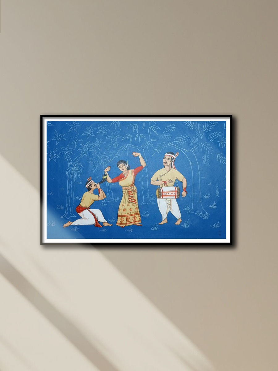 Shop Bihu Dance in Assamese Painting by Mridu Moucham Bora