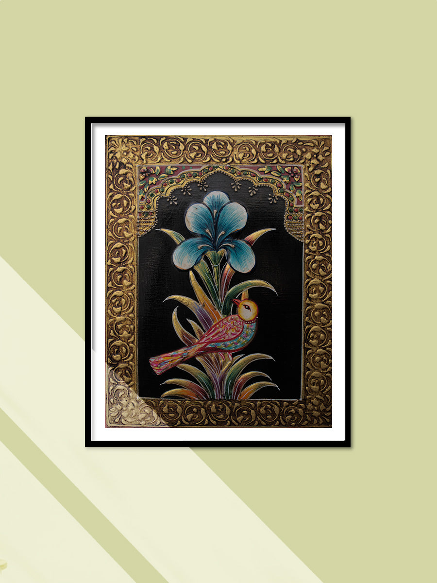 Shop Bird and Flower in Usta Miniature by Pankaj Kumar