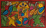 Bird marriage in Santhal-Tribal Pattachitra by Manoranjan Chitrakar