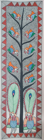 Buy Birds in Madhubani art by Priti Karn