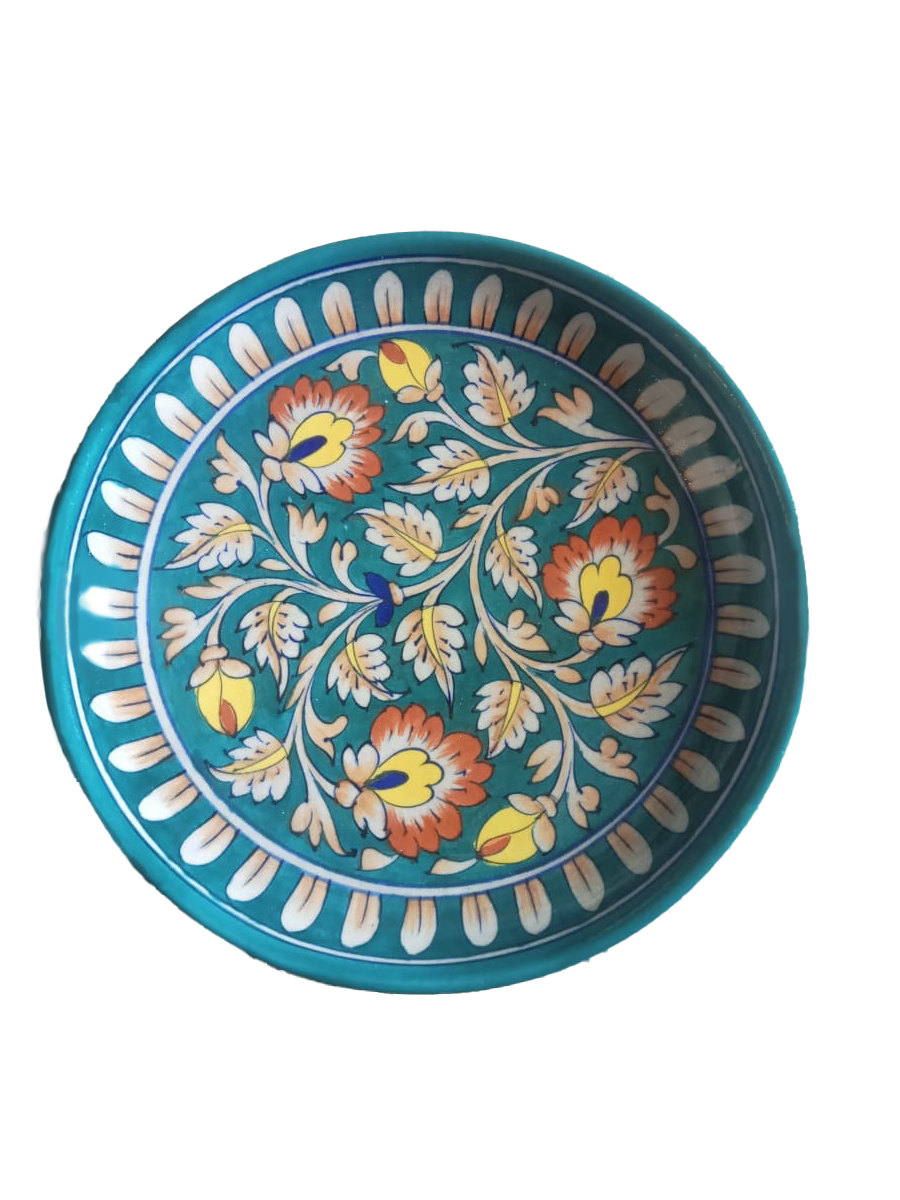 Order Online Jaipur Blue Pottery / Blue Pottery plate at memeraki.com