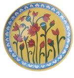 Buy Blooming flowers on plate in Blue pottery 