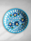 Blue and Yellow Florals in Blue Pottery Plates By Vikram Kharol for Sale