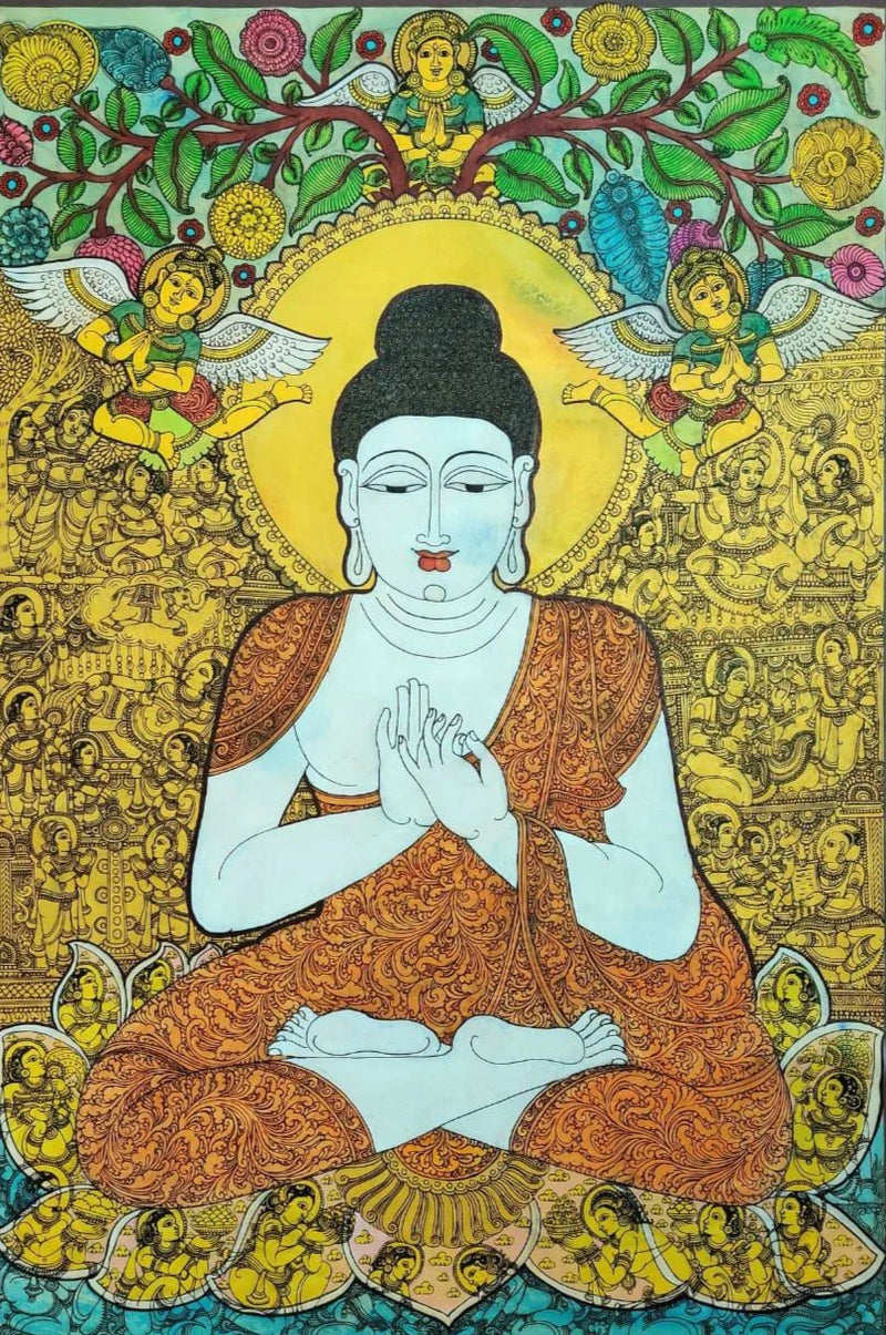 Buddha: Kalamkari painting by Harinath.N