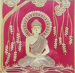 buy Buddha Under Bodhi Tree in Sikki Grass work by Suraj Kumar Sahu