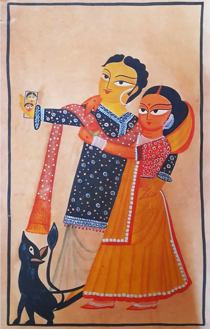 Capturing the Tender Moment: Uttam Chitrakar’s Kalighat portrayal of love