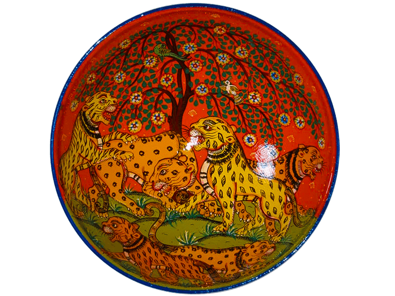 Shop for Radha Krishna Pattachitra Wooden Wall Plates