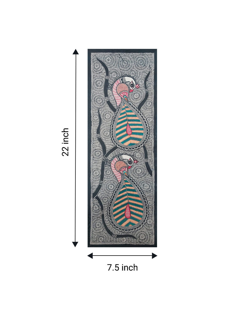 Colorful Peacocks in Madhubani for sale
