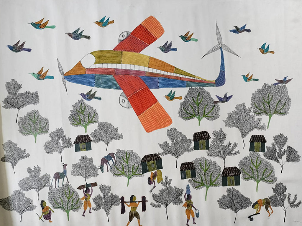 Buy Contemporary Gond artwork by Gareeba Singh Tekam