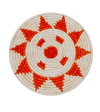 Buy Cream and Orange geometric patterned coaster Sabari Grass Work by Dipali Mura