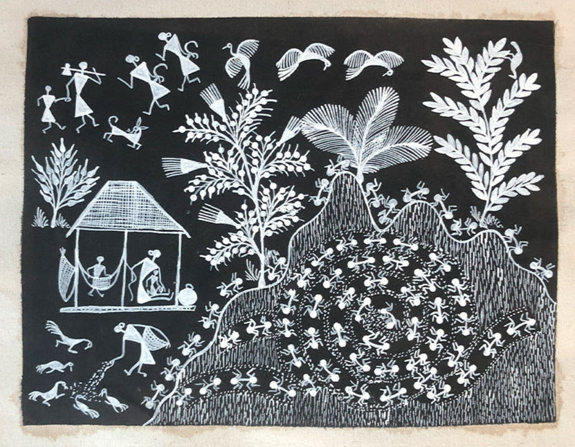 Culture of Tribal Life, Warli Art by Dilip Bahotha