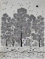 Buy Dancing Sunbeams: A Warli Symphony in the Forest Warli painting 