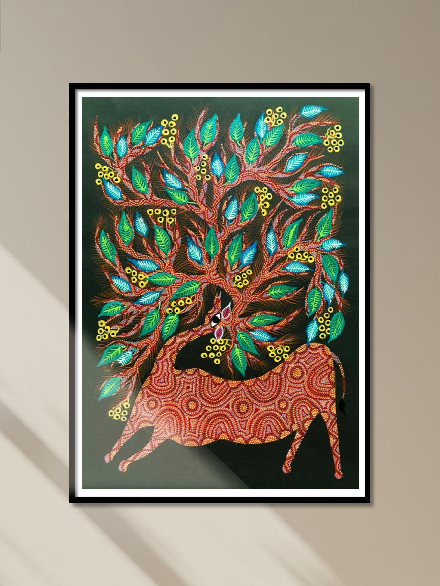 Shop Deer in Forest Bhil Painting by Geeta Bariya