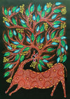 Buy Deer in Forest Bhil Painting by Geeta Bariya