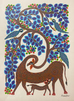 Buy Deer with a Tree, Bhil Art by Geeta Bariya