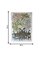 Deer with tree In Gond art for sale