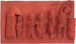 Order Online Depiction of Arjuna in the Lakshabhed form in Terracotta by Dinesh Molela