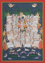 Depiction of Gopashtami: Pichwai by Shehzaad Ali Sherani