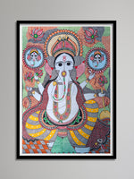 Depiction of Lord Ganesha in Madhubani by Vibhuti Nath